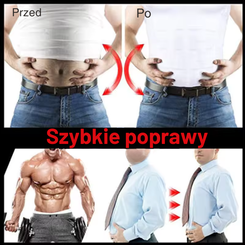 Męska koszulka modelująca FitForm – wyszczuplająca sylwetkę i brzuch